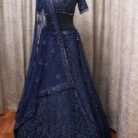 Mid Night Blue Reception Lehenga